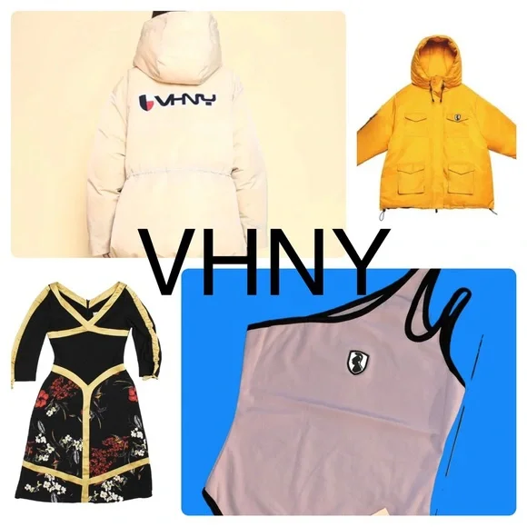 NWT VHNY Down Parka Oversized Winter Coat Beige Hooded Down Parka Jacket Sz M - Picture 9 of 12